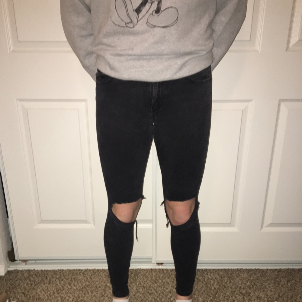 Garage black ripped jeans